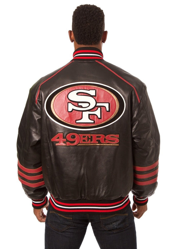 Stylish San Francisco 49ers all-leather outerwear in German market