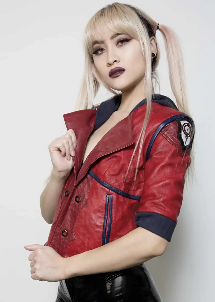 Women's anime jacket styled after Vi from Arcane in USA