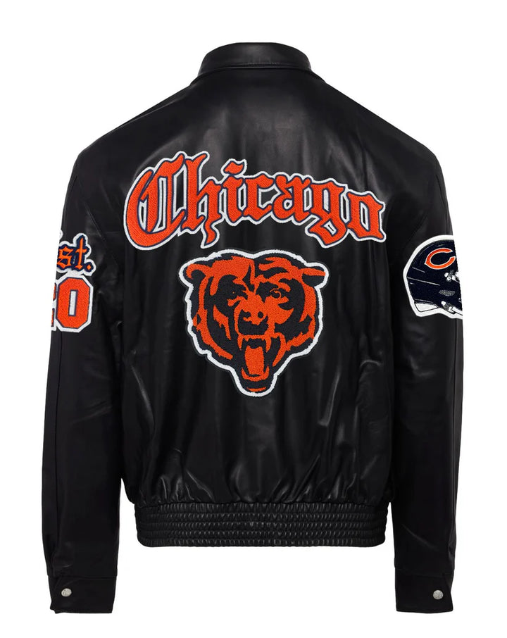 CHICAGO BEARS FULL LEATHER OLD ENGLISH JACKET