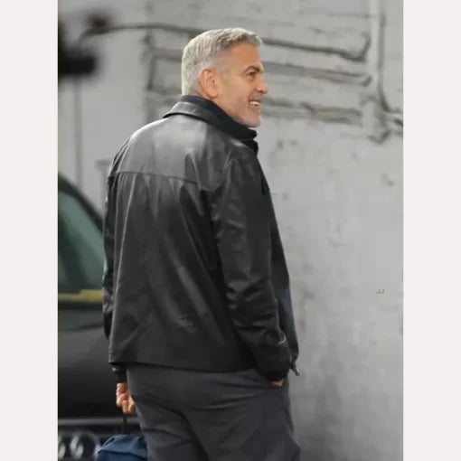 Black George Clooney Leather jacket 