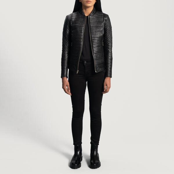 Biker style leather jacket by TJS in USA