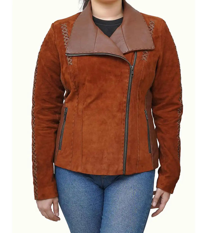 USA Women's Suede Leather Jacket
