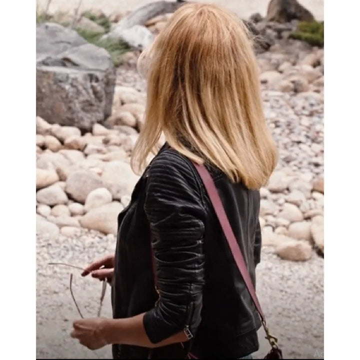 Sleeve View Yellowstone Beth Dutton Black Leather Jacket