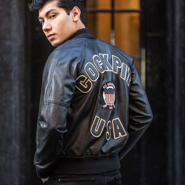 Cockpit USA Letterman Bomber Jacket