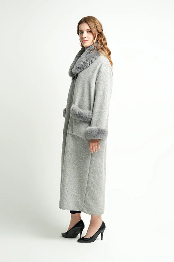 Elegant full-length coat designed for women in USA