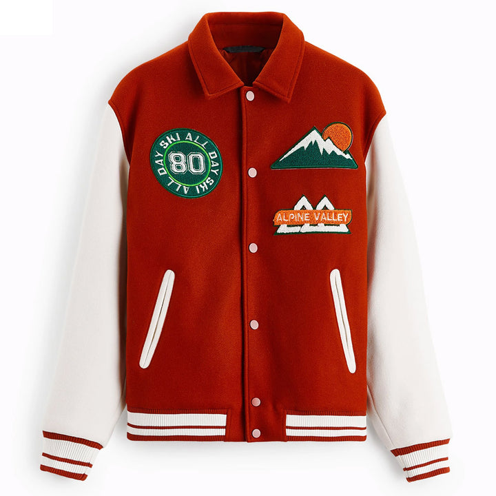 All Day Ski 80 varsity jacket with logo in USA