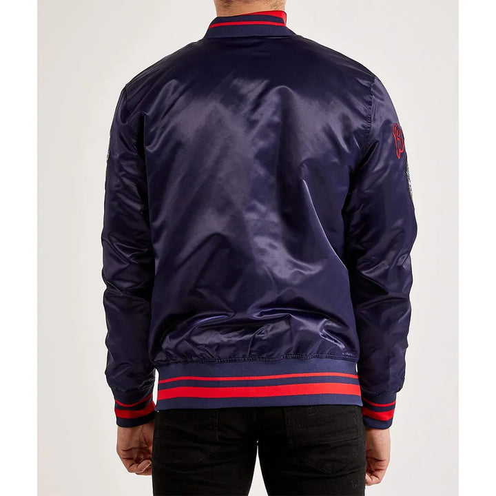 atlanta braves world series satin varsity jacket

