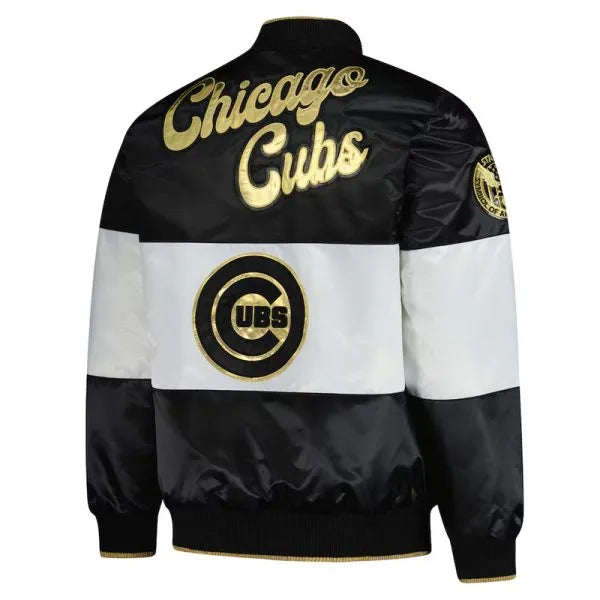 Gold snap-button closure Cubs jacket

