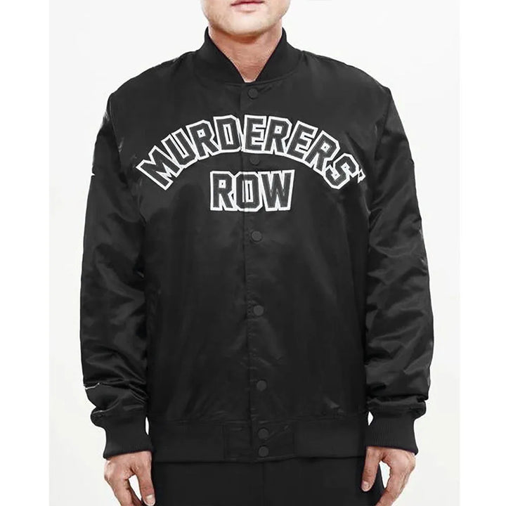 New York Yankees Murderers Row Satin Jacket Front View in USA