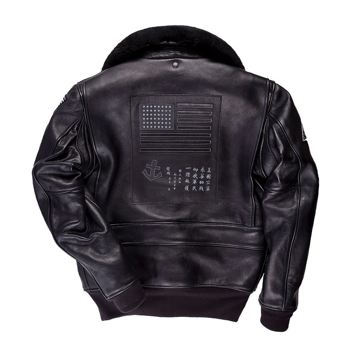Top Gun inspired bomber jacket by Bogard and Cockpit USA in American style