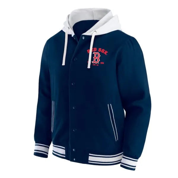Cotton Hooded Boston Red Sox Jacket in USA
