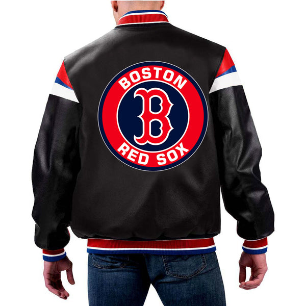 Champion's choice Boston Red Sox leather jacket, celebrate World Series wins. (Adjust for current year's achievements) in USA