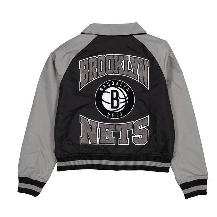 Back View NBA Brooklyn Nets Nylon Jacket Men and Women