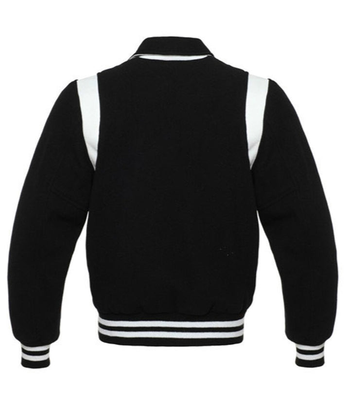 Byron Collar varsity letterman jacket sleeve detail in France style