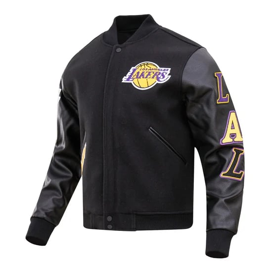 NBA Los Angeles Lakers men’s wool varsity jacket, classic style in USA