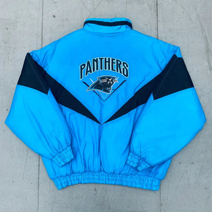 Vintage Carolina Panthers jacket with printed logo

