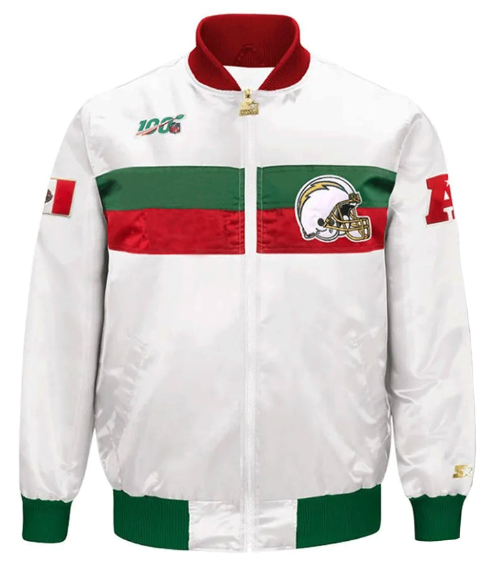 Classic LA Chargers Satin Jacket with Mexico Design in American market