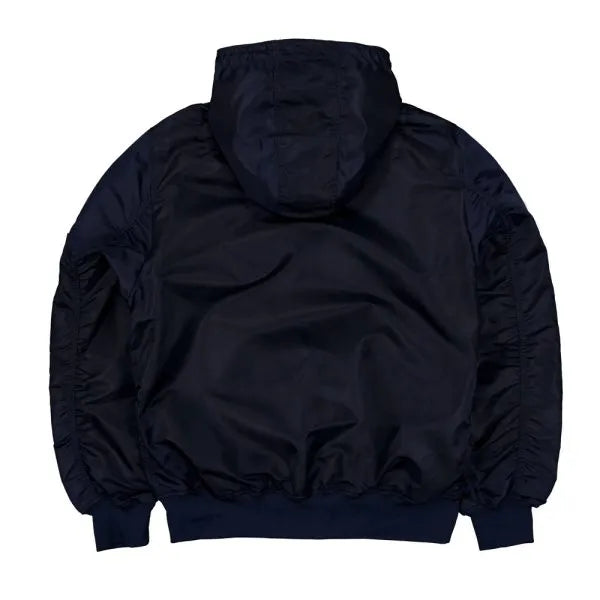 Backside of navy L-2B bomber with hood

