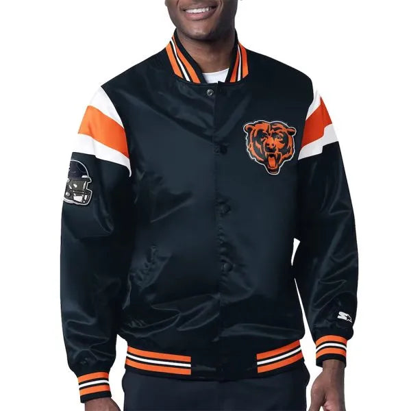 NFL Chicago Bears Satin Jacket Men and Women