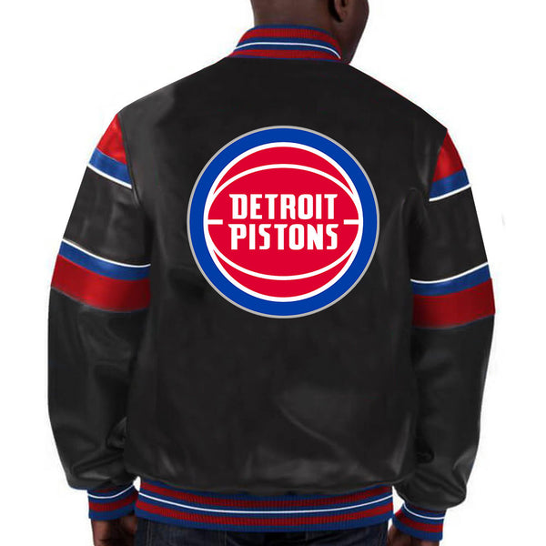 NBA Detroit Pistons Leather Jacket For Men and Women