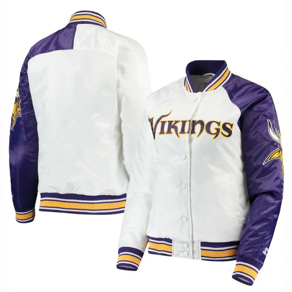 NFL Minnesota Vikings Satin Jacket Men and Women