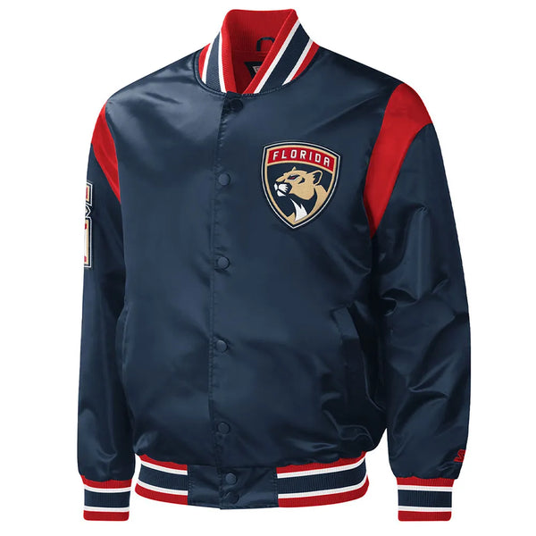 NHL Florida Panthers Satin Jacket Men and Women