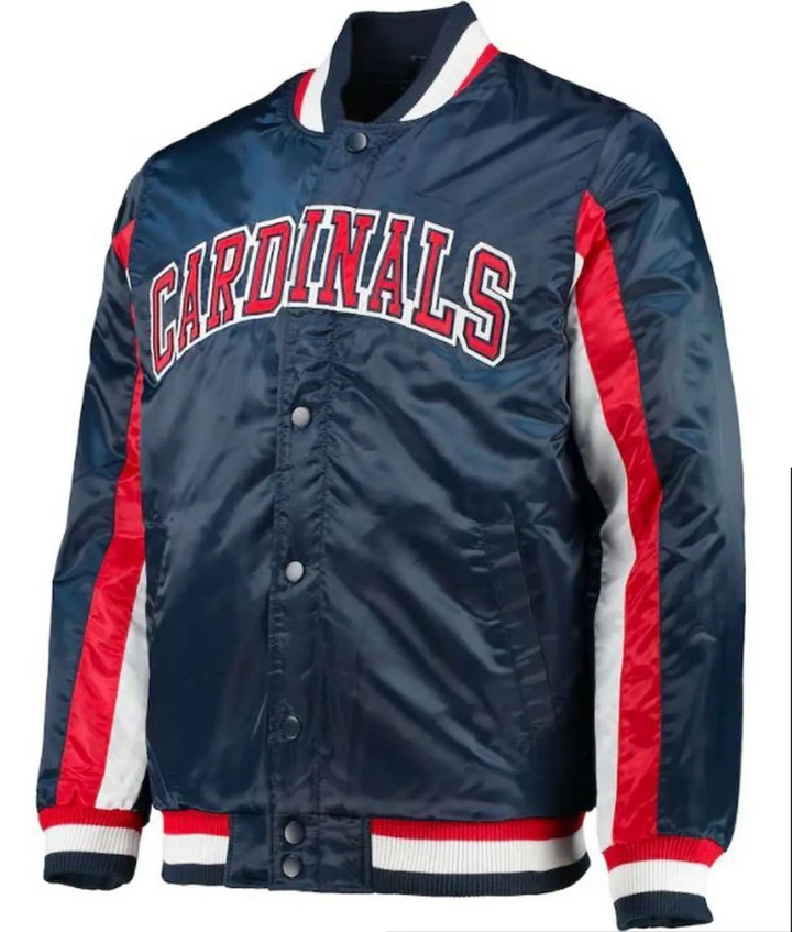 Unisex Cardinals Blue Satin Jacket in USA