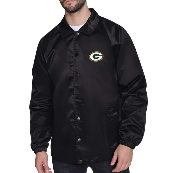 Shop Green Bay Packers Retro Logo Coaches Jacket