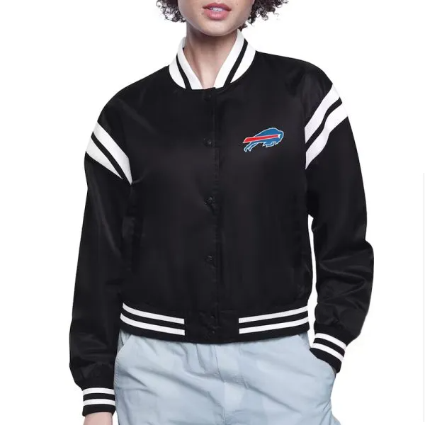 Shop Buffalo Bills Printed Logo Varsity Satin Jacket