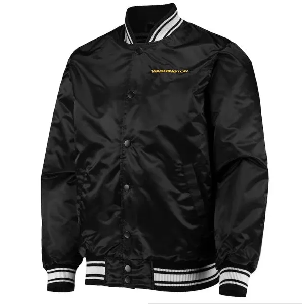 Shop Washington Commanders Locker Room Black Satin Jacket
