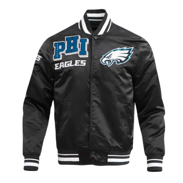 Shop Philadelphia Eagles Mashup Classic Rib Satin Jacket