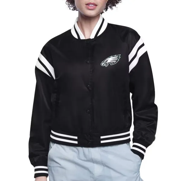 Shop Philadelphia Eagles Varsity Satin Jacket