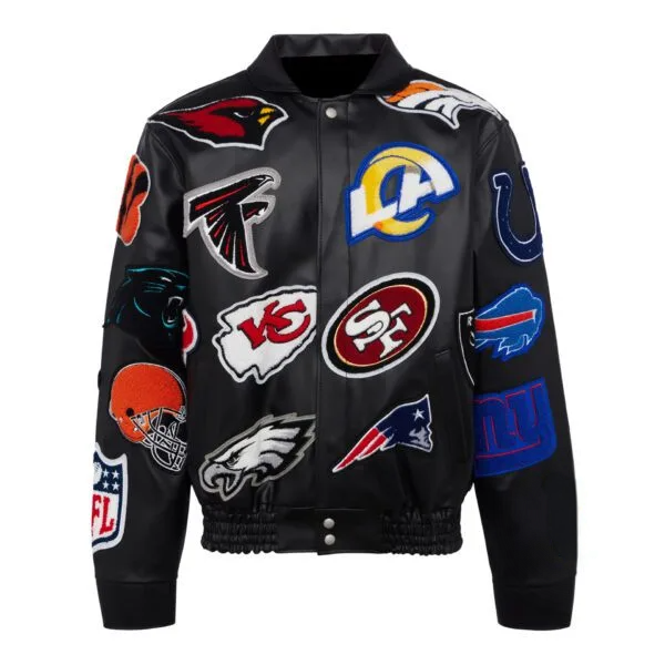 NFL black college leather jacket in USA