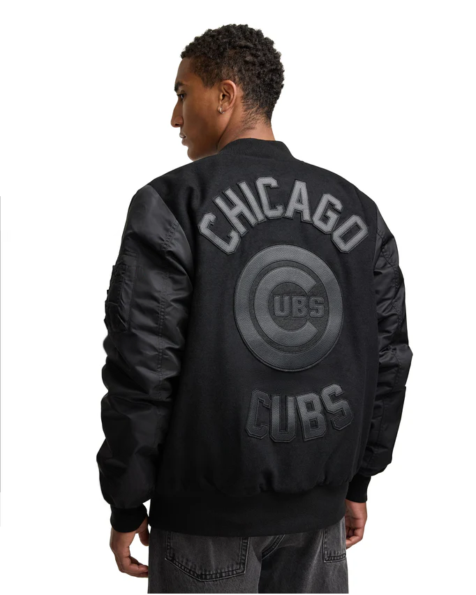 Wool Varsity Jacket Black