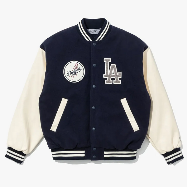 LA Dodgers Navy Varsity Baseball Jacket