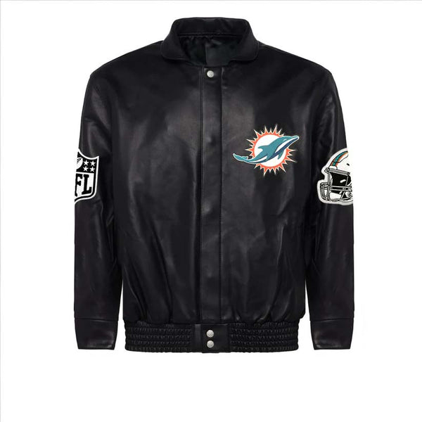 Shop MIAMI DOLPHINS FULL LEATHER JACKET