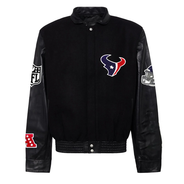 Shop Houston Texans Wool & Leather Varsity Jacket