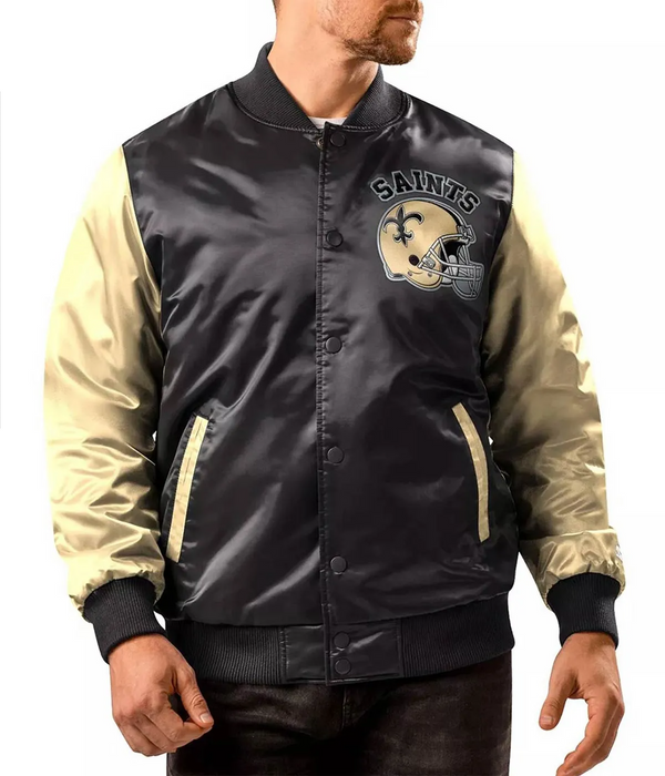 NFL New Orleans Saints Satin Jacket Men and Women