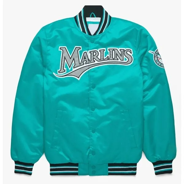 Miami Marlins classic teal satin jacket in USA

