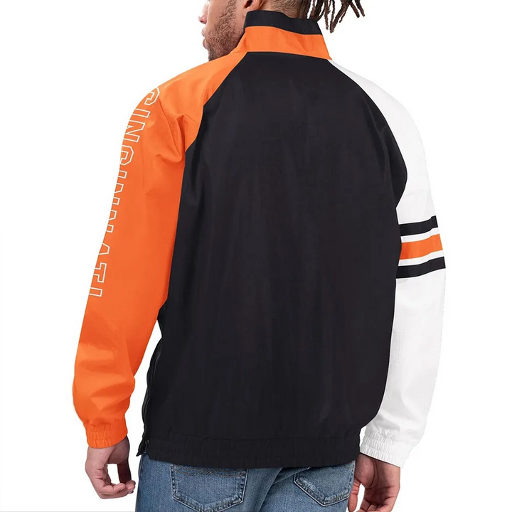 red satin kansas city chiefs pullover jacket with logo

