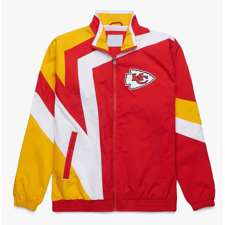 kansas city chiefs red windbreaker jacket

