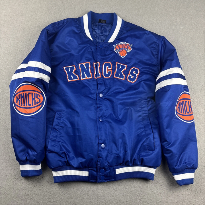 front view New York Knicks Blue Jacket