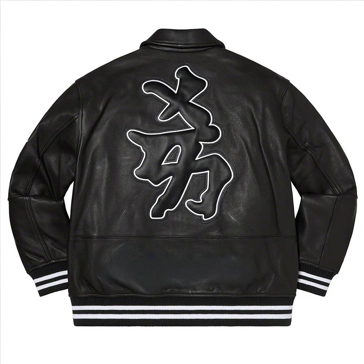 Stylish Supreme NY Yankees Leather Jacket with Varsity Design in American style