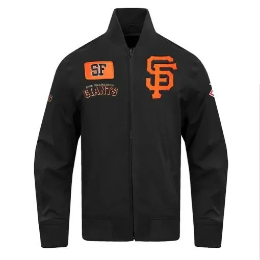 San Francisco Giants Area Code Black Cotton Jacket front view in USA