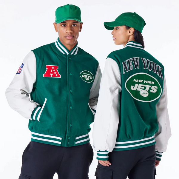 Shop New York Jets NFL Green Varsity Jacket