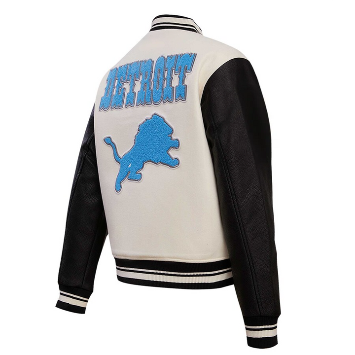 Cream Detroit Lions full-zip jacket

