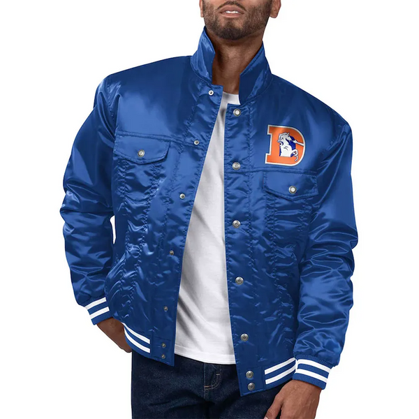 Shop NFL Denver Broncos Satin Jacket Men and Women