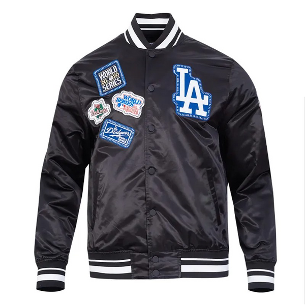 Shop LA Dodgers Diy Pick Stitch Classic Rib Satin Jacket