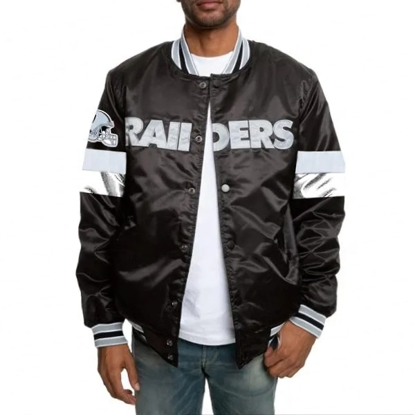 Antonio Pierce Las Vegas Raiders black satin jacket in USA