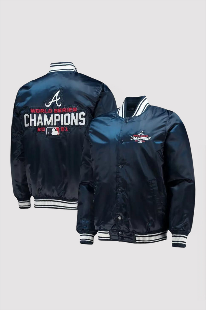 Atlanta Braves World Series Champions Satin Jacket